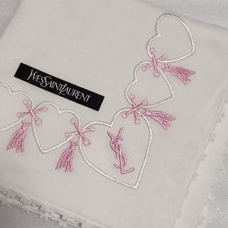 サンローラン(Saint Laurent)の値下げ📌イヴサンローラン☆大判ガーゼタオルハンカチ💗(ハンカチ)