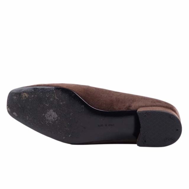 Salvatore Ferragamo(サルヴァトーレフェラガモ)のサルヴァトーレ フェラガモ ローファー ガンチーニ金具 ベロア レディース 7D レディースの靴/シューズ(ローファー/革靴)の商品写真