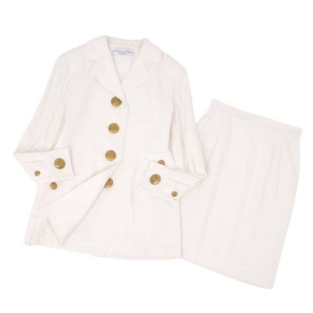 Christian Dior(クリスチャンディオール)のクリスチャンディオール スーツ セットアップ ジャケット スカート 金ボタン レディースのフォーマル/ドレス(スーツ)の商品写真