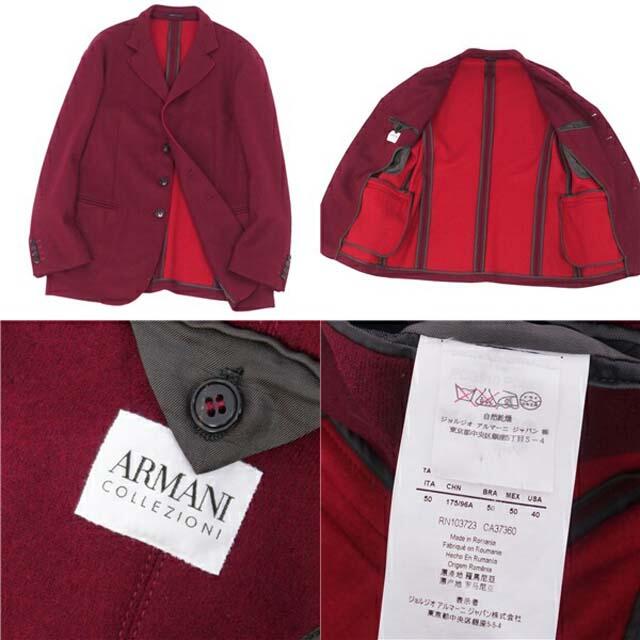 ARMANI COLLEZIONI(アルマーニ コレツィオーニ)のアルマーニ コレッツォーニ ジャケット テーラード ウール 4ボタン メンズ メンズのジャケット/アウター(ステンカラーコート)の商品写真