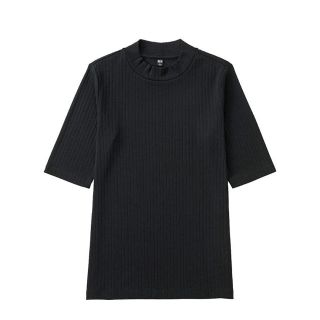 ユニクロ(UNIQLO)のUNIQLO リブハイネックT(カットソー(長袖/七分))