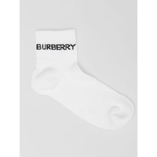 バーバリー(BURBERRY)のBurberryロゴインターシャ コットンブレンド アンクルソックス(ソックス)