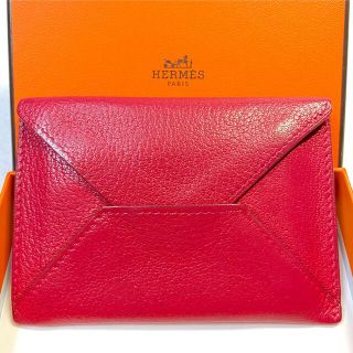 エルメス(Hermes)の正規品☆エルメス カードケース 名刺入れ レッドピンク系(名刺入れ/定期入れ)