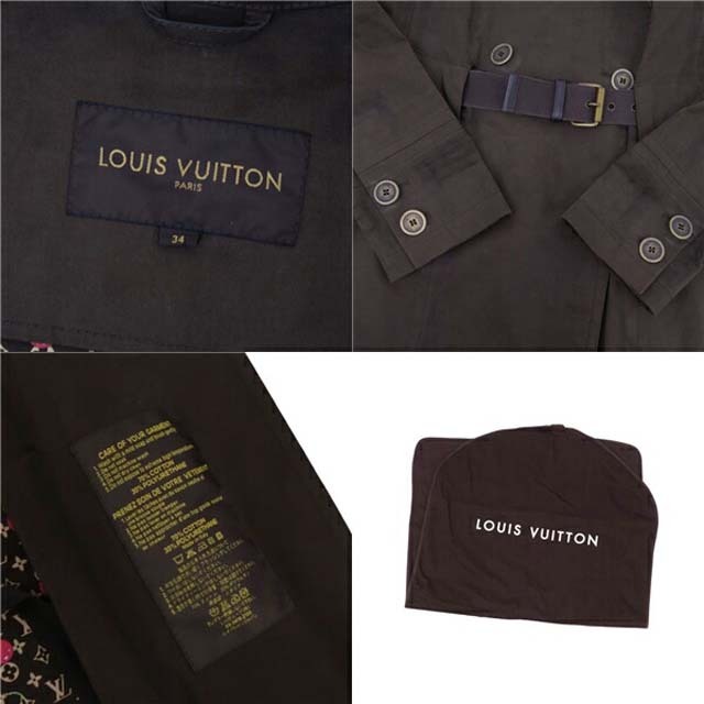 LOUIS VUITTON(ルイヴィトン)のルイヴィトン コート ゴム引き トレンチコート 裏モノグラム チェリー 村上隆 レディースのジャケット/アウター(ブルゾン)の商品写真