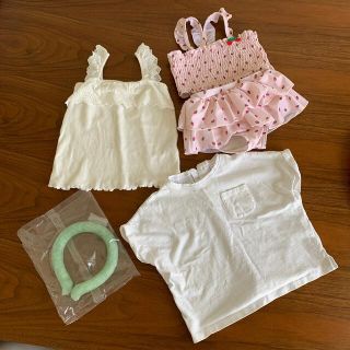 ザラキッズ(ZARA KIDS)の80cm ZARA夏服　プティマイン水着　アイスリング(水着)