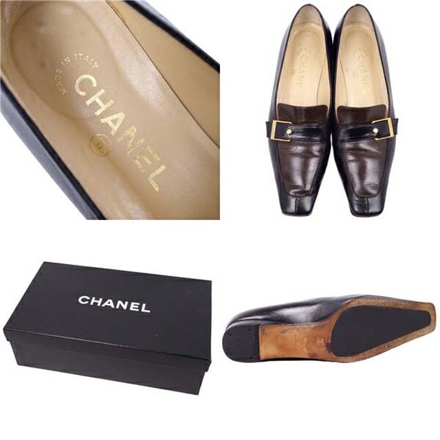 CHANEL(シャネル)のシャネル パンプス ココマーク カーフレザー ヒール シューズ 靴 レディース レディースの靴/シューズ(ハイヒール/パンプス)の商品写真