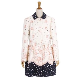 レッドヴァレンティノ(RED VALENTINO)のレッド ヴァレンティノ コート ロングコート 花柄 コットン アウター(ブルゾン)