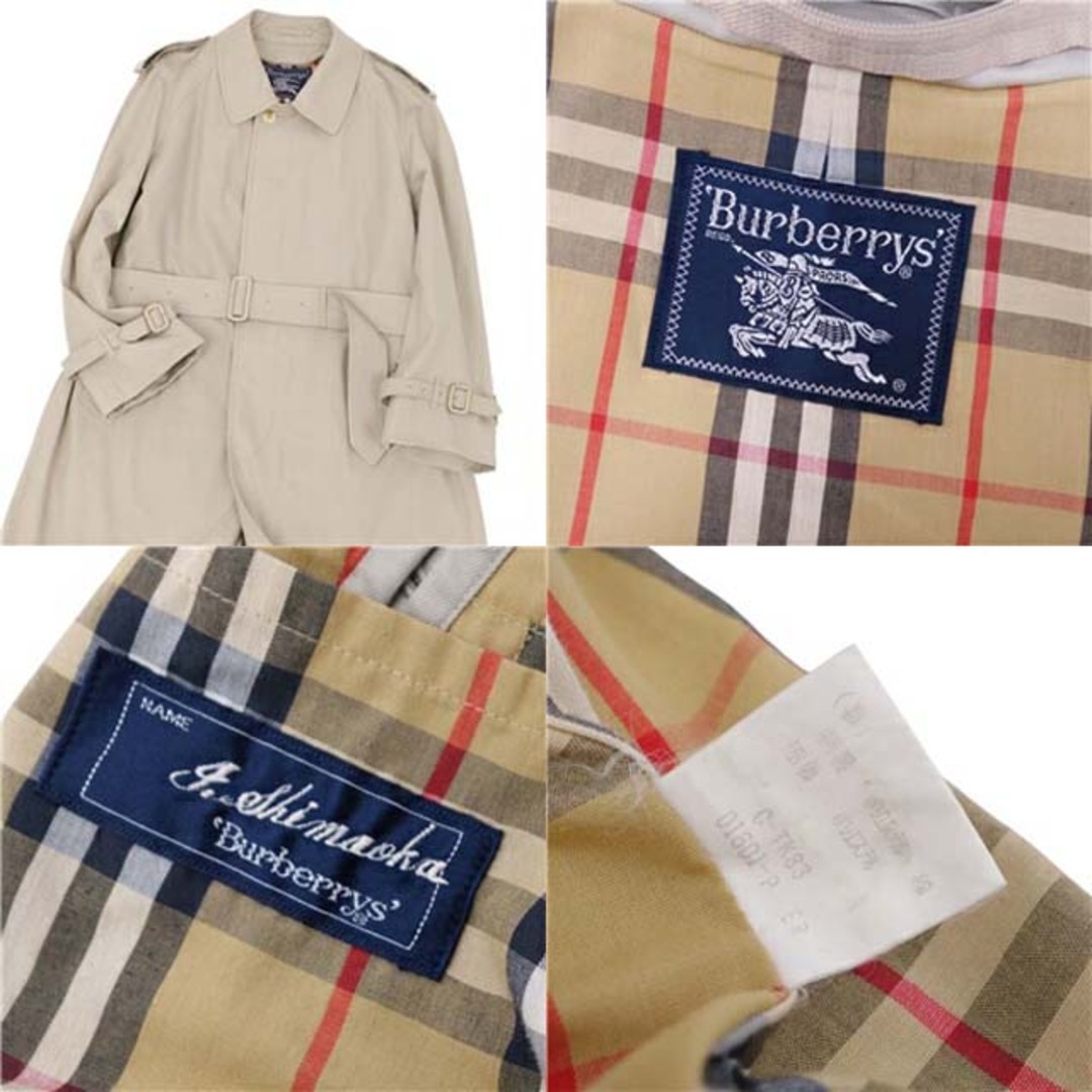 BURBERRY(バーバリー)のバーバリー コート シングル トレンチ ライダー メンズ ライナー付き 古着 メンズのジャケット/アウター(ステンカラーコート)の商品写真