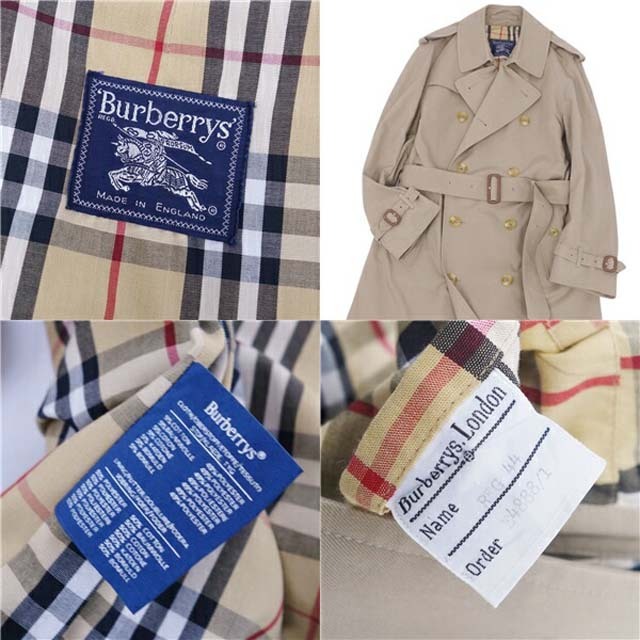 BURBERRY(バーバリー)のバーバリー コート 英国製 トレンチコート 裏チェック コットン アウター メンズのジャケット/アウター(ステンカラーコート)の商品写真