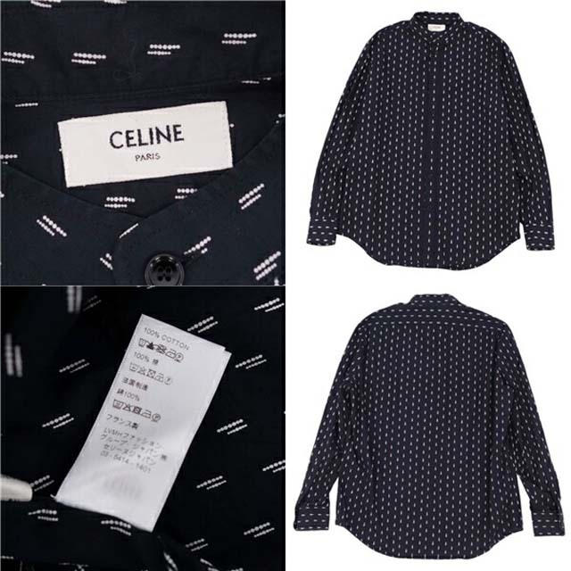 自家保管CELINE セリーヌ ロンT 長袖 サイズS プリント コットン