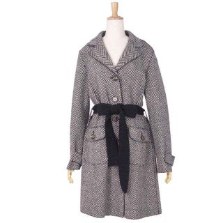 美品　マックスマーラ　MaxMara ツイード　コート　飾りベルト