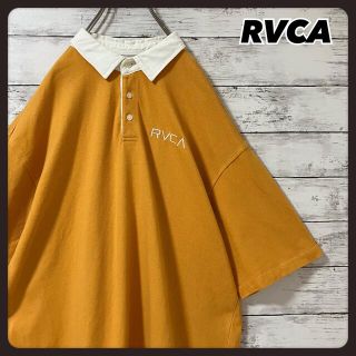 ルーカ(RVCA)の☆人気モデル☆ ルーカ 半袖 ラガーシャツ オレンジ 刺繍 ワンポイント(ポロシャツ)