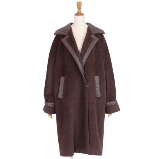 マックスマーラ(Max Mara)のマックスマーラ コート 白タグ アルパカ ウール ラムレザー 切り替え(ブルゾン)