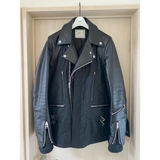 サカイ(sacai)の名作品　sacai ドッキングライダース レザー　21-02548M (ライダースジャケット)