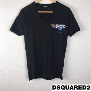 ディースクエアード(DSQUARED2)の美品 ディースクエアード 半袖Tシャツ ブラック サイズS(Tシャツ/カットソー(半袖/袖なし))