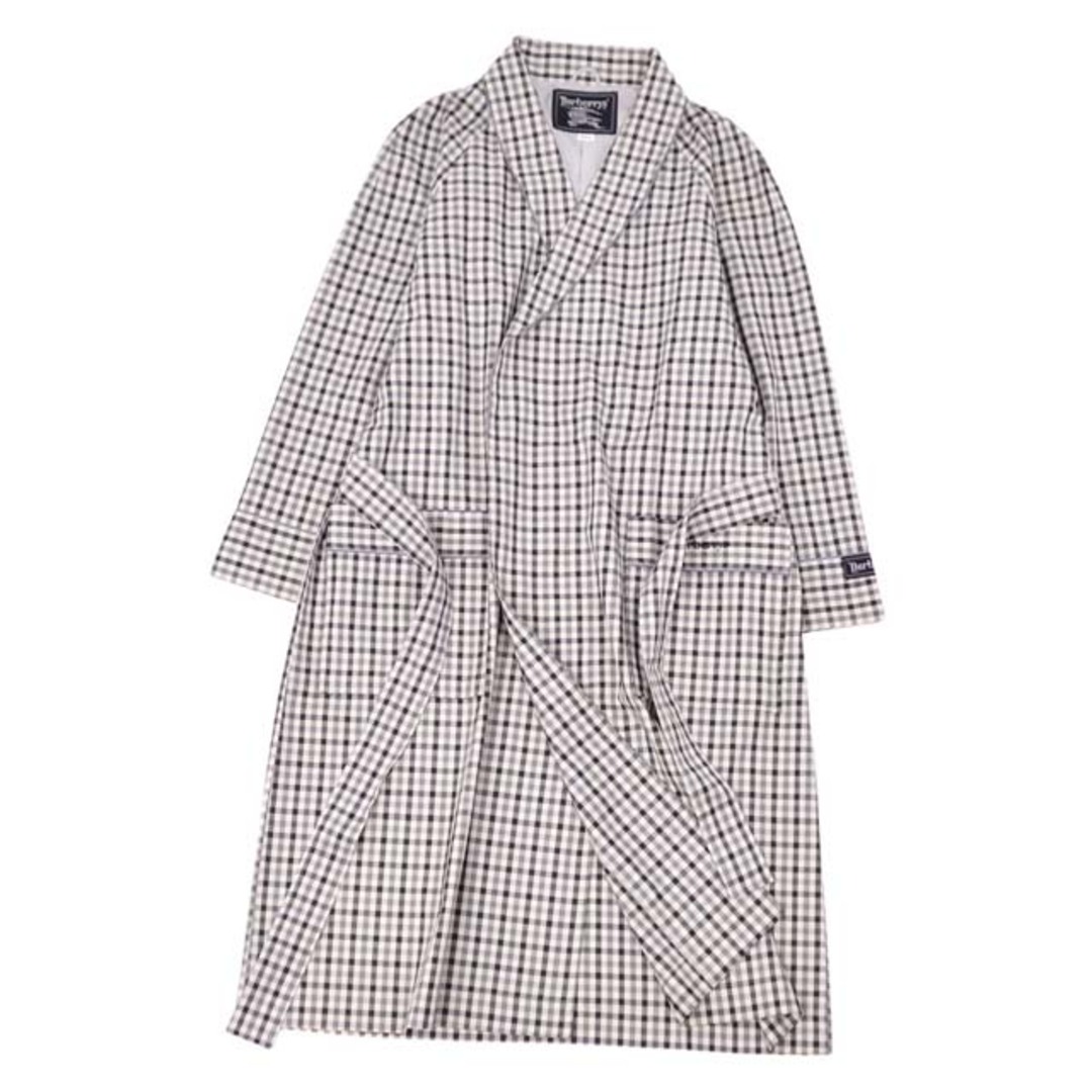 BURBERRY(バーバリー)のバーバリー ガウン コート チェック柄 コットン ベルト付 アウター メンズ M メンズのジャケット/アウター(ステンカラーコート)の商品写真