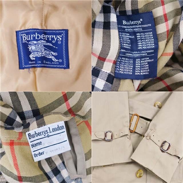 BURBERRY(バーバリー)のバーバリー コート 英国製 トレンチコート メンズ ライナー付 コットン メンズのジャケット/アウター(ステンカラーコート)の商品写真