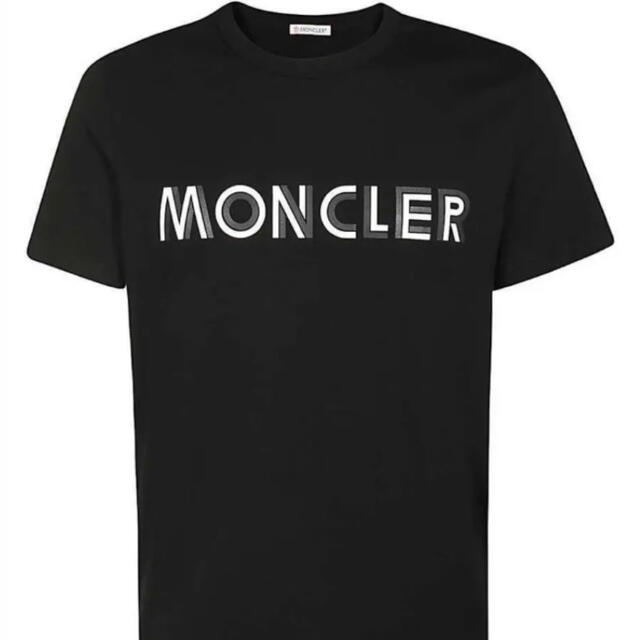 ★最新作★ MONCLER 半袖 ロゴ Tシャツ Ｓ　ブラック モンクレールカラー