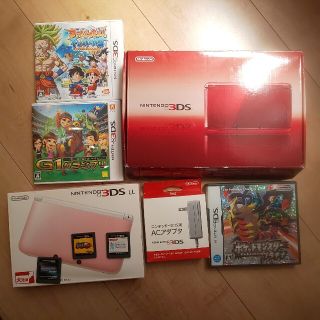 ニンテンドー3DS(ニンテンドー3DS)のNintendo 3DS  LL 本体ピンク他 セット(携帯用ゲーム機本体)