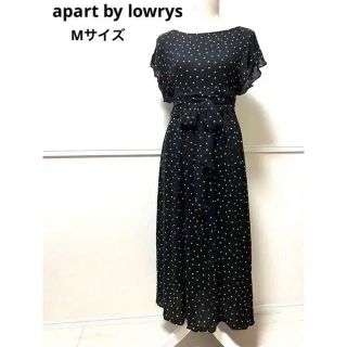 アパートバイローリーズ(apart by lowrys)のアパートバイローリーズ　ウエストリボン付　Vネック　袖フリル　ワンピースMサイズ(ロングワンピース/マキシワンピース)