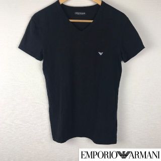 エンポリオアルマーニ(Emporio Armani)の美品 エンポリオアルマーニ 半袖Tシャツ ブラック サイズM(Tシャツ/カットソー(半袖/袖なし))