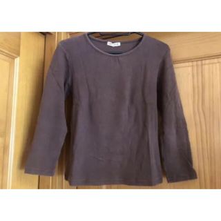 LEMIORE トップス ブラウン 七分袖 カットソー Tシャツ 女性用(カットソー(長袖/七分))