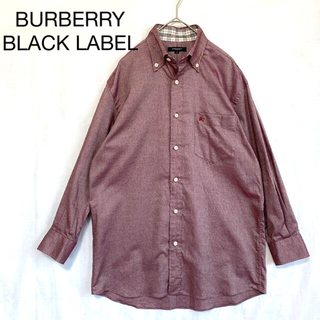バーバリーブラックレーベル(BURBERRY BLACK LABEL)の【美品】BURBERRY BLACK LABEL バーバリー　ボタンダウンシャツ(シャツ)