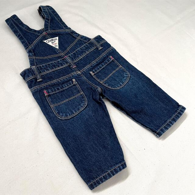 OshKosh(オシュコシュ)のOshKosh シュコシュ ベビー デニム オーバーオール 60 ハートワッペン キッズ/ベビー/マタニティのベビー服(~85cm)(ロンパース)の商品写真