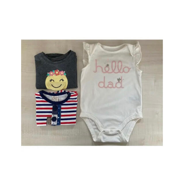 babyGAP(ベビーギャップ)の女の子（80サイズ）Tシャツ　ロンパース　3点セット キッズ/ベビー/マタニティのベビー服(~85cm)(ロンパース)の商品写真