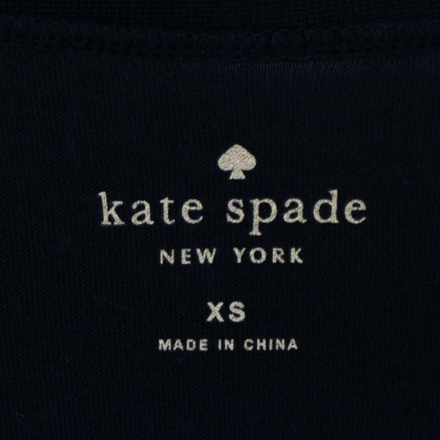 kate spade new york(ケイトスペードニューヨーク)の[在庫処分]ケイトスペード　半袖　ワンピース　リボン　ひざ丈　黒　XS レディースのワンピース(ひざ丈ワンピース)の商品写真