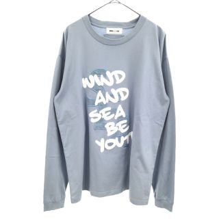 ウィンダンシー(WIND AND SEA)のWIND AND SEA ウィンダンシー ×デニムdeミライ 長袖Tシャツ ロングカットソー ブルー(Tシャツ/カットソー(七分/長袖))