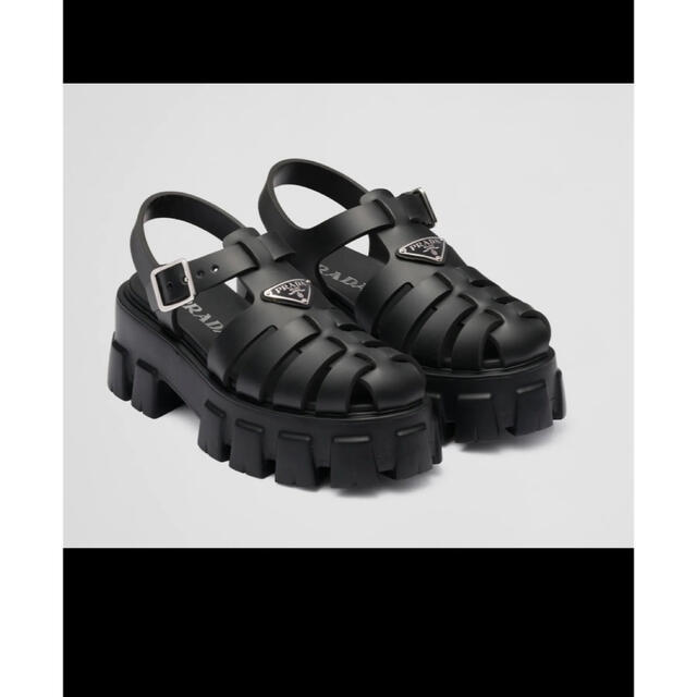 品質満点 PRADA - サンダル 37 【プラダ】モノリスソールフォーム