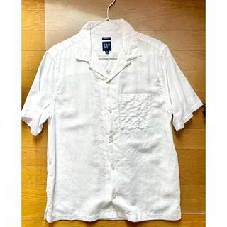 ギャップ(GAP)のGAP　コットンリネン 半袖リゾートシャツ　Mサイズ（日本Lサイズ）(シャツ)