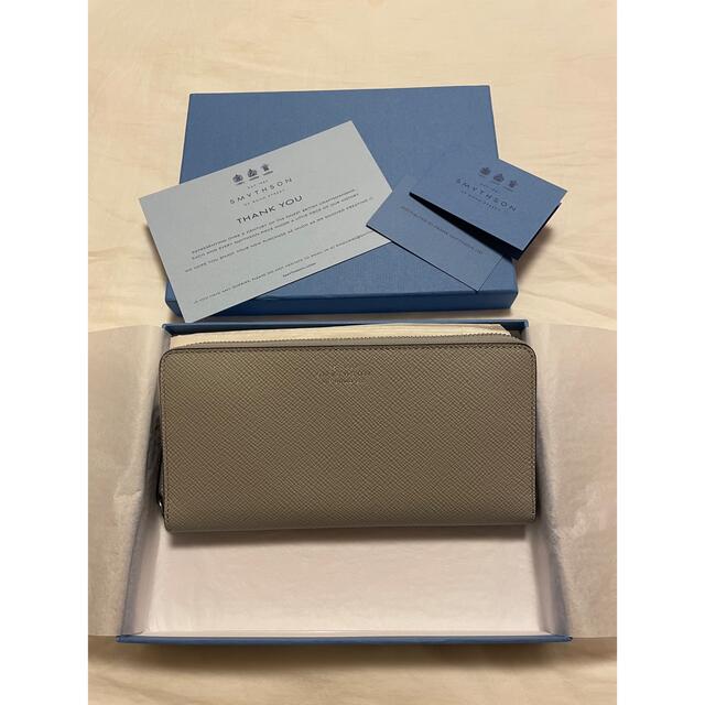 スマイソン SMYTHSON 長財布 ライトグレー パナマ Panama