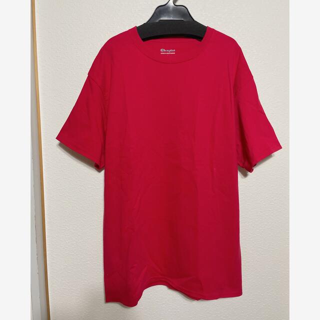 Champion(チャンピオン)のチャンピオン　メンズ　Tシャツ　赤　オーバーサイズ　女性にも　韓国ファッション メンズのトップス(Tシャツ/カットソー(半袖/袖なし))の商品写真