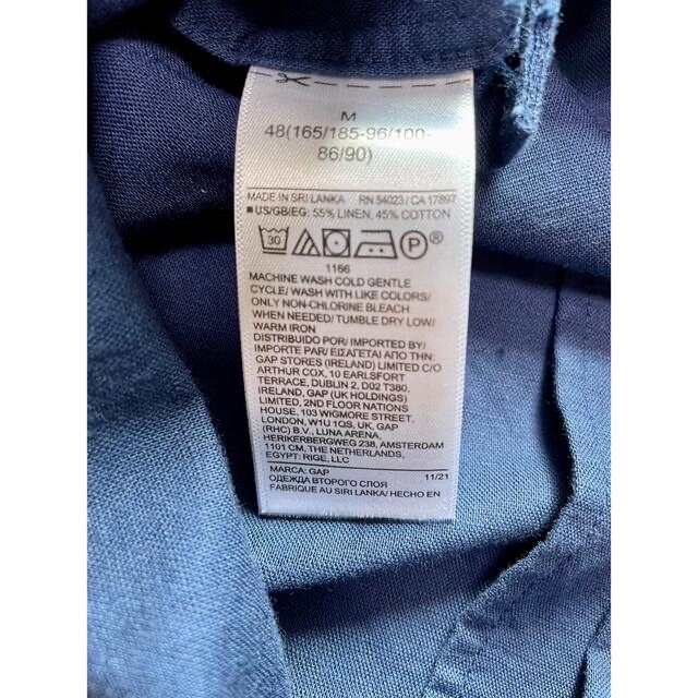 GAP(ギャップ)のGAP　コットンリネン 半袖リゾートシャツ　Mサイズ（日本Lサイズ） メンズのトップス(シャツ)の商品写真