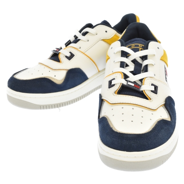 TOMMY HILFIGER(トミーヒルフィガー)のTOMMY HILFIGER トミーヒルフィガー カラーブロック バスケットシューズ ローカットスニーカー EM0EM00951 ホワイト メンズの靴/シューズ(スニーカー)の商品写真