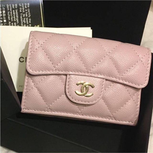 【レア】  CHANEL シャネル　三つ折り　財布　ピンク