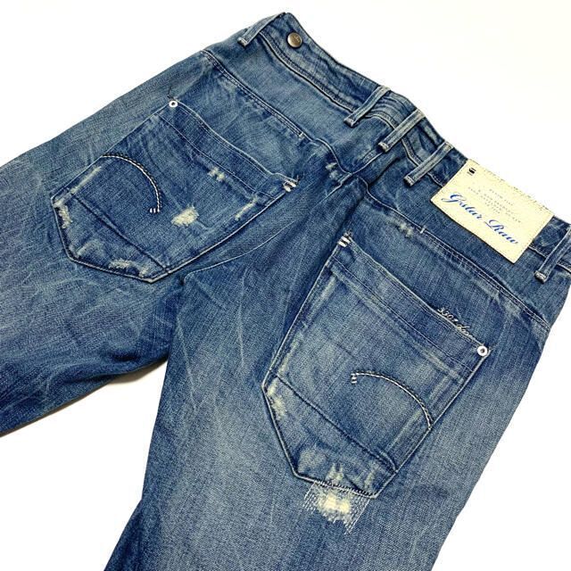 G-STAR RAW(ジースター)のG-STAR RAW 3301 ダメージジーンズ W26 ウエスト72cm レディースのパンツ(デニム/ジーンズ)の商品写真