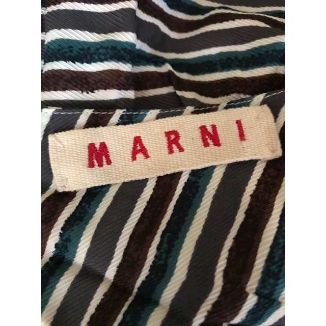 marni マルニ　シルク　ワンピース　インクボーダーバルーン 6
