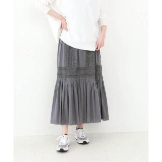 IENA - 新品 IENA コットンボイル レーススカートの通販|ラクマ