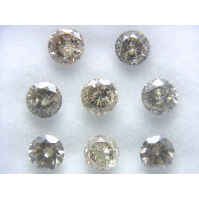 ブラウンカラー系 合計1.70ct 天然ダイヤ8ピースルース