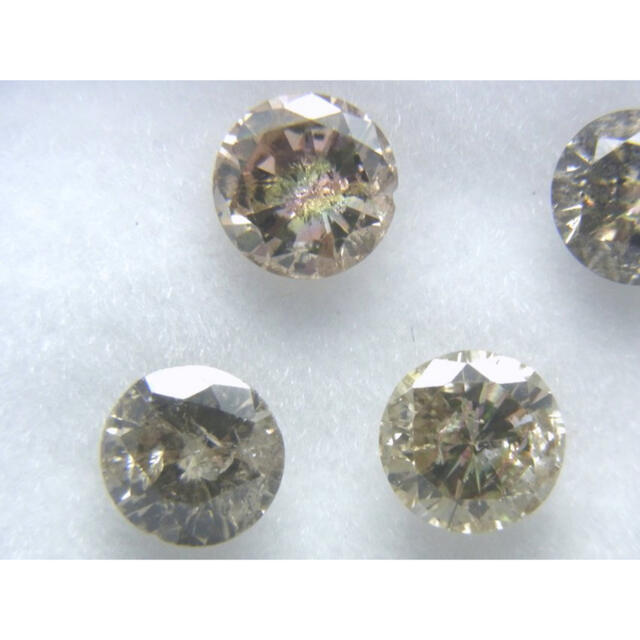 ブラウンカラー系 合計1.70ct 天然ダイヤ8ピースルース