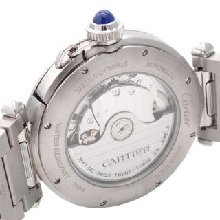 カルティエ パシャ ドゥ カルティエ ウォッチ 41mm 自動巻き 腕時計 裏スケ ステンレススチール SS シルバー (2020年10月購入） WSPA0009(2022年8月現在現行) メンズ 40802027428【アラモード】