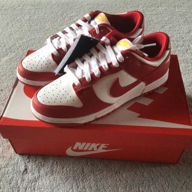 US7 25センチ NIKE DUNK LOW gym red ナイキダンクロー