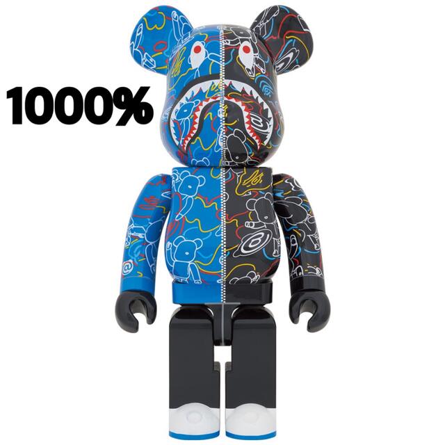 BAPE CAMO SHARK BE@RBRICK 1000％　BLUE