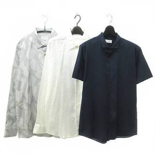 カルバンクライン(Calvin Klein)のカルバンクライン シャツ 3点セット まとめ売り 長袖 半袖 紺  白  グレー(シャツ)