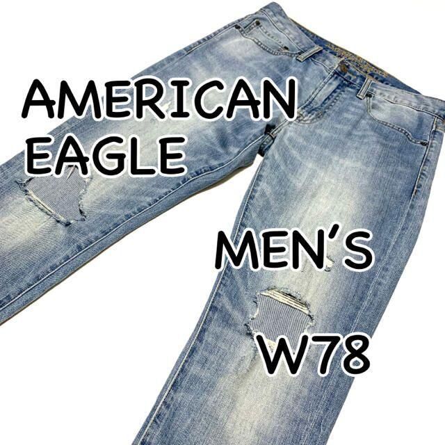 American Eagle(アメリカンイーグル)のアメリカンイーグル SLIM TAPER CORE FLEX US30 ダメージ メンズのパンツ(デニム/ジーンズ)の商品写真