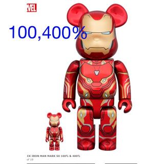 ベアブリック(BE@RBRICK)のBE@RBRICK IRON MAN MARK 50 100、400%(フィギュア)