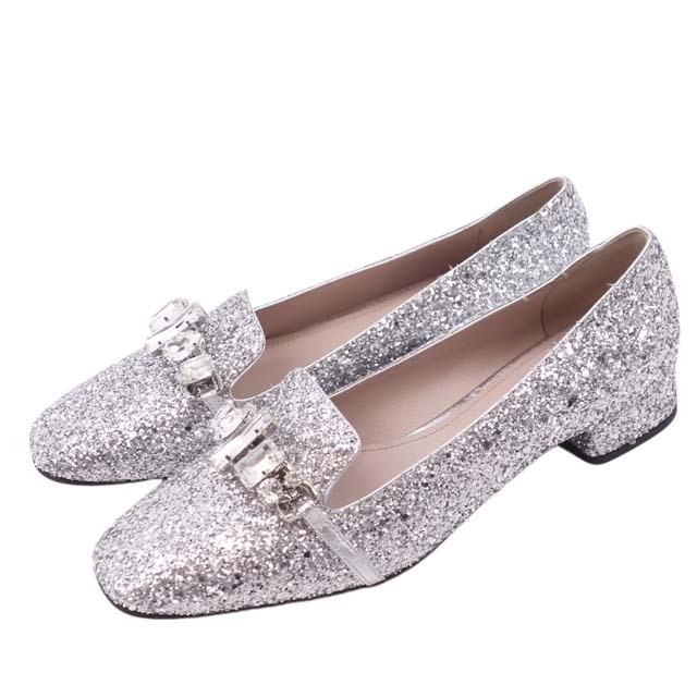 MIU MIU - ミュウミュウ パンプス グリッター ビジュー MIU MIU - ミュウミュウ パンプス グリッター ビジュー